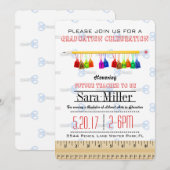 Pencil Teacher Afstuderen Invitation Kaart (Voorkant / Achterkant)