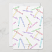 Pencil Teacher Afstuderen Invitation Kaart (Achterkant)