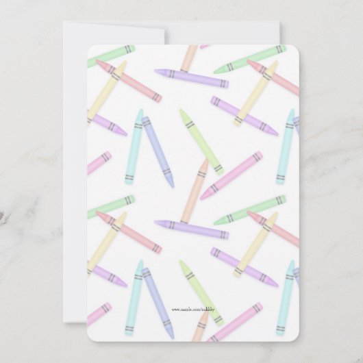 Pencil Teacher Afstuderen Invitation Kaart (Achterkant)