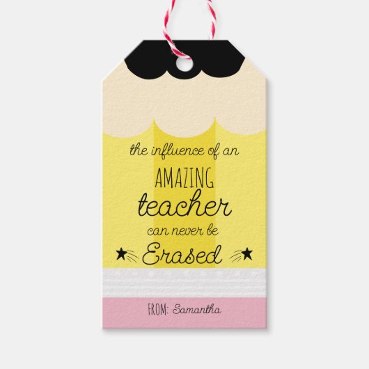 Pencil Teacher Appreciation Cadeaulabel (Voorkant)