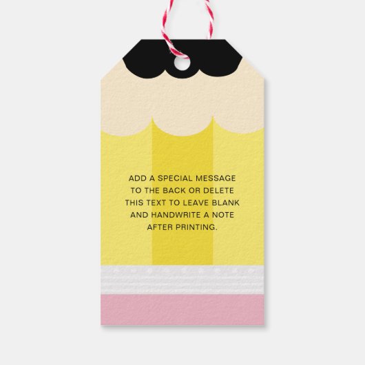 Pencil Teacher Appreciation Cadeaulabel (Achterkant)