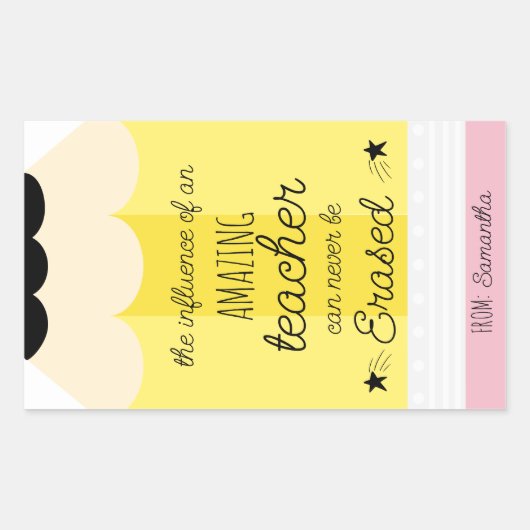 Pencil Teacher Appreciation Gift Sticker (Voorkant)
