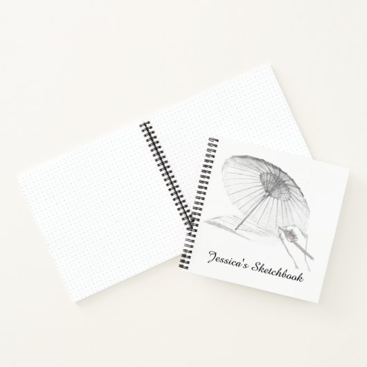 Pencil Tekening Gepersonaliseerd Schetsboek Notitieboek (Binnen)