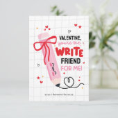 Pencil Valentijn Je bent de Write Friend Kaart (Staand voorkant)