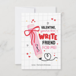 Pencil Valentijn Je bent de Write Friend Kaart