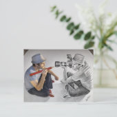 Pencil Vs Camera - 3D Art - Photographer Briefkaart (Staand voorkant)
