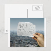 Pencil Vs Camera - Dino Briefkaart (Voorkant / Achterkant)