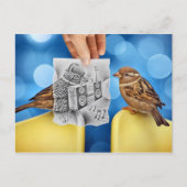 Pencil Vs Camera - Electro Bird Briefkaart (Voorkant)