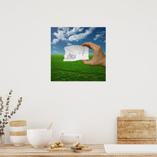 Pencil Vs Camera - Farmer Poster (Keuken)