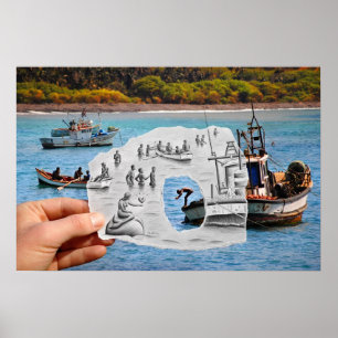 Pencil Vs Camera - Mermaid Poster