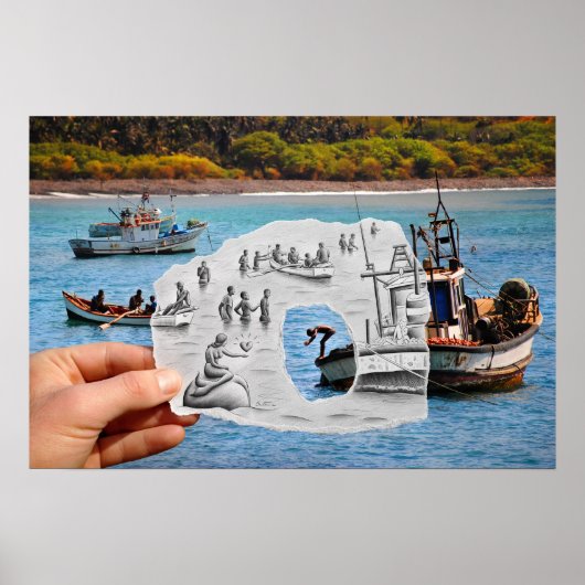 Pencil Vs Camera - Mermaid Poster (Voorkant)