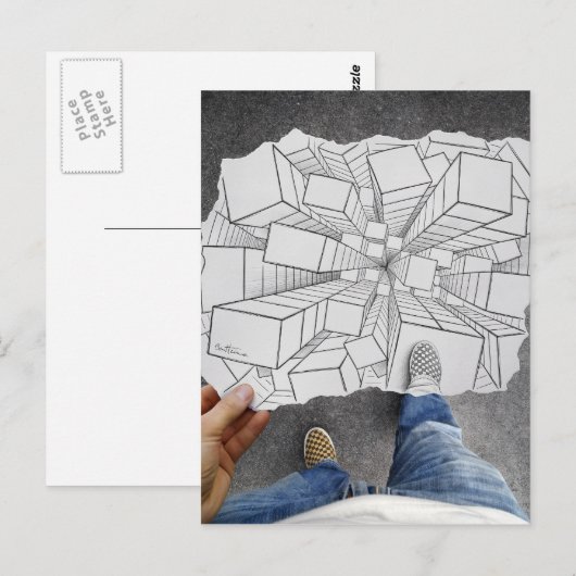 Pencil Vs Camera - Vertigo Briefkaart (Voorkant / Achterkant)