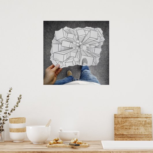 Pencil Vs Camera - Vertigo Poster (Keuken)