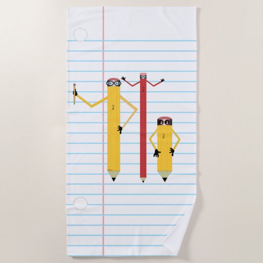 Pencils Beach Towel Strandlaken (Voorkant)