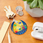 Pencils en artistieke Sleutelhanger van het pensee