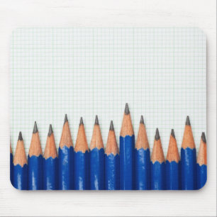 Pencils en grafiekpapier muismat