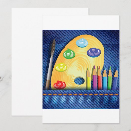 Pencils en penseeluitvindingen kaart (Voorkant / Achterkant)