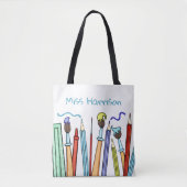 Pencils en penselen Dank u de cadeautjes van de le Tote Bag (Voorkant)