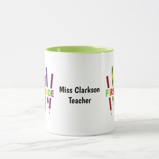 Pencils First Grade Teacher Mok (Midden)