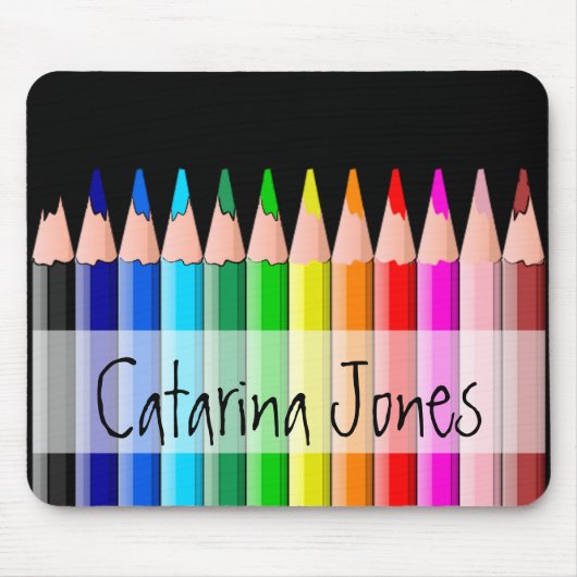 Pencils - Gepersonaliseerd Muismat (Voorkant)