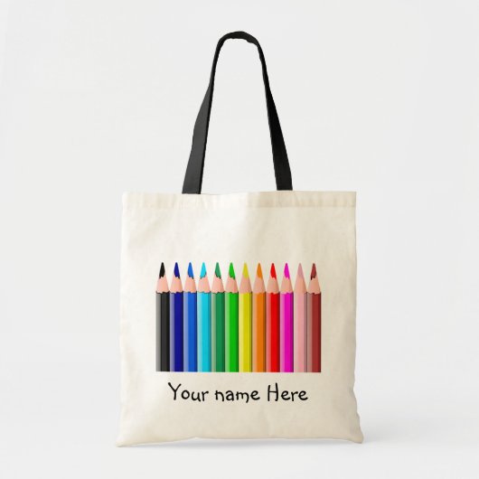 Pencils - Gepersonaliseerd Tote Bag (Voorkant)