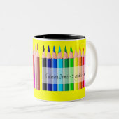 Pencils - Gepersonaliseerd tweetone Mok (Voorkant rechts)
