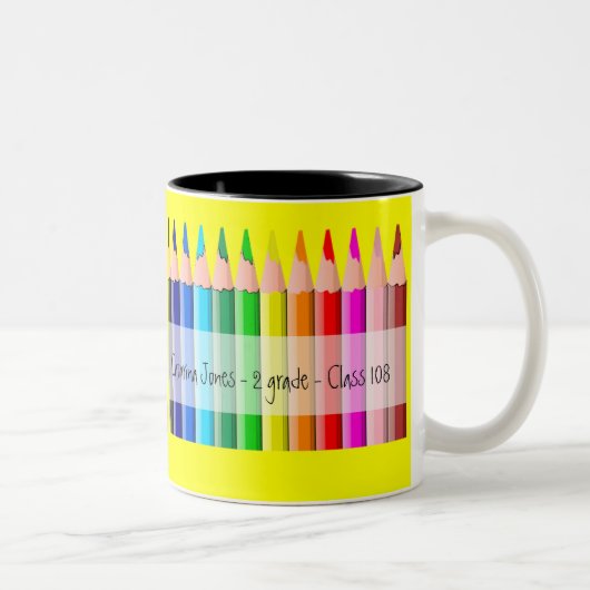 Pencils - Gepersonaliseerd tweetone Mok (Rechts)
