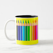 Pencils - Gepersonaliseerd tweetone Mok (Links)