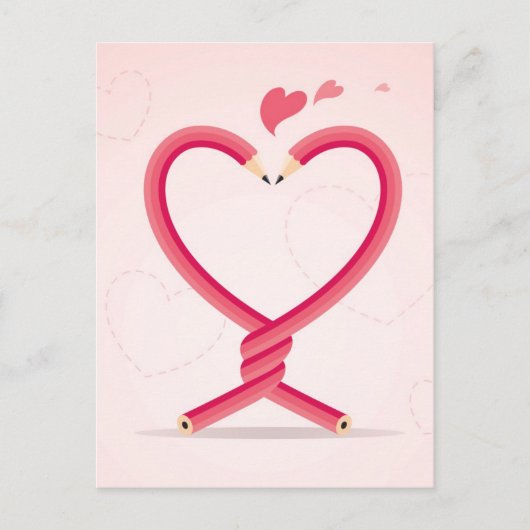 Pencils in Love Briefkaart (Voorkant)