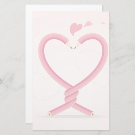 Pencils in Love Briefpapier (Voorkant / Achterkant)