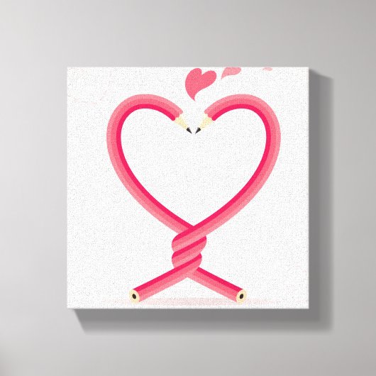 Pencils in Love Canvas Afdruk (Voorkant)