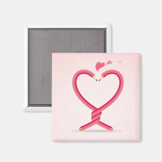 Pencils in Love Magneet (Voorkant / Achterkant)