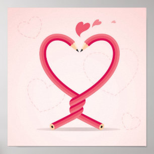 Pencils in Love Poster