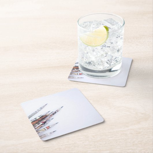 Pencils Kartonnen Onderzetters (Insitu)