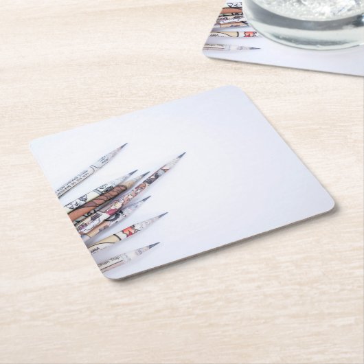 Pencils Kartonnen Onderzetters (Schuin)