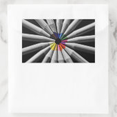 Pencils met kleurenspectrum rechthoekige sticker (Tas)