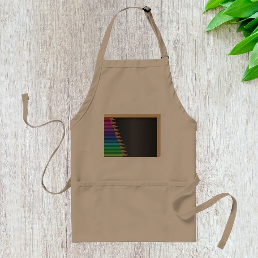 Pencils op een Blackboard Apron Standaard Schort