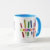 Pencils Second Grade Teacher Mok (Voorkant rechts)