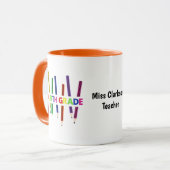 Pencils Vierde graad lerarenMok Mok (Voorkant links)