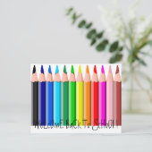 Pencils, weLcOmE BaCk aan SCHoOl! Briefkaart (Staand voorkant)