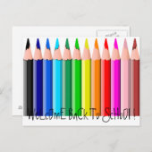 Pencils, weLcOmE BaCk aan SCHoOl! Briefkaart (Voorkant / Achterkant)