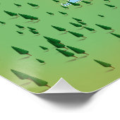 Pend Oreille-meer Idaho kaart Perfect Poster (Hoek)
