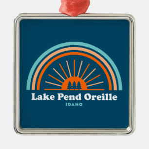 Pend Oreille-meer Idaho Regenboog Metalen Ornament