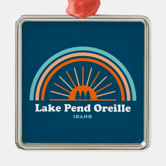 Pend Oreille-meer Idaho Regenboog Metalen Ornament (Voorkant)