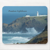 Pendeen Lighthouse Cornwall England Foto Muismat (Voorkant)
