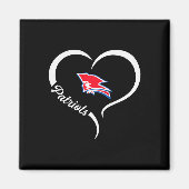Pender Patriots Logo Halve Hart Slogan Hs Magneet (Voorkant)