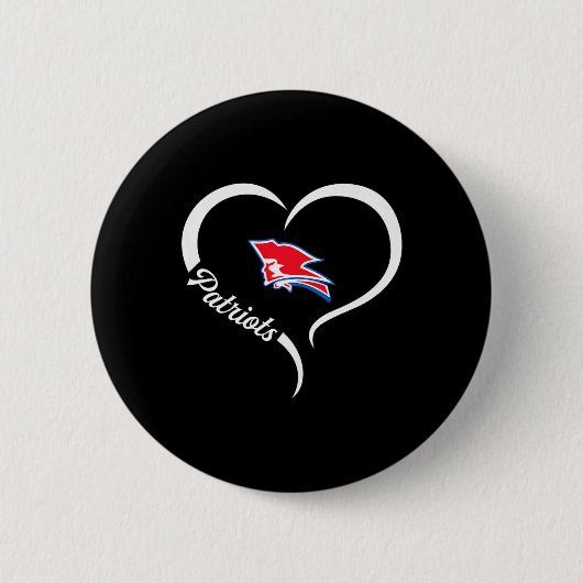 Pender Patriots Logo Halve Hart Slogan Hs Ronde Button 5,7 Cm (Voorkant)