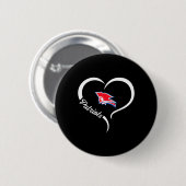 Pender Patriots Logo Halve Hart Slogan Hs Ronde Button 5,7 Cm (Voorkant /achterkant)