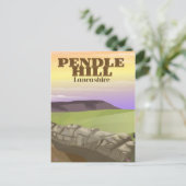 Pendle Hill Lancashire Briefkaart (Staand voorkant)