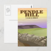 Pendle Hill Lancashire Briefkaart (Voorkant / Achterkant)